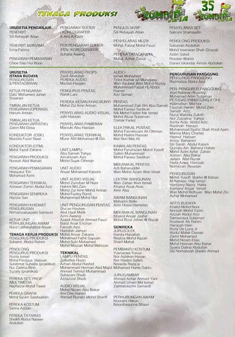 2016 Zombie La La La Cast and production crew list 9