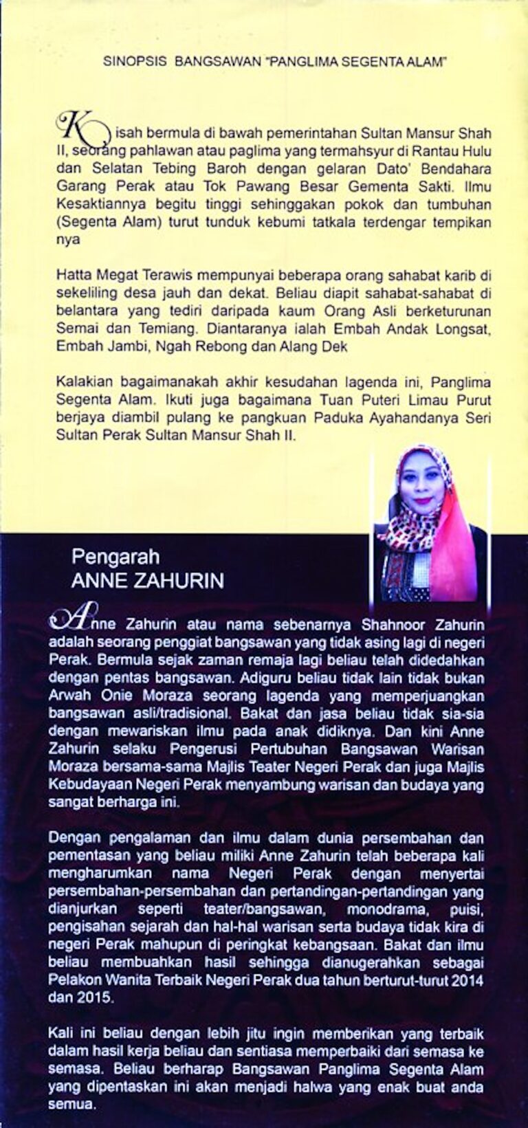 2016 Bangsawan Panglima Segenta Alam synopsis 1