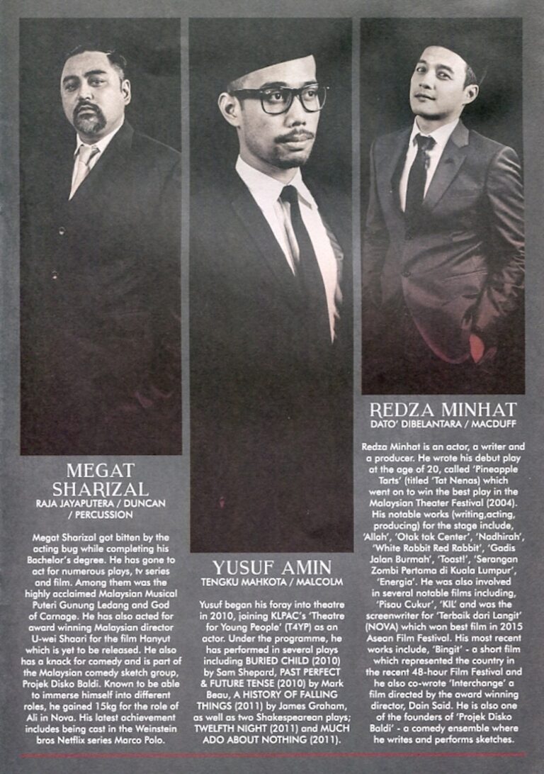 2016 Dato Seri Cast and production crew list 3