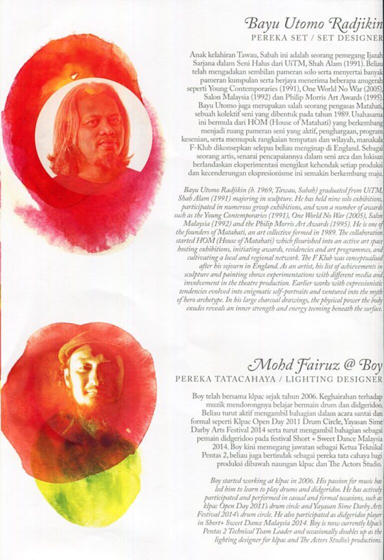 2018 Mak Yong Titis Sakti Cast and production crew list 13