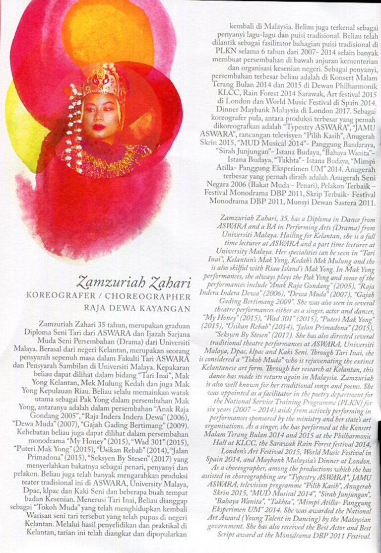 2018 Mak Yong Titis Sakti Cast and production crew list 3