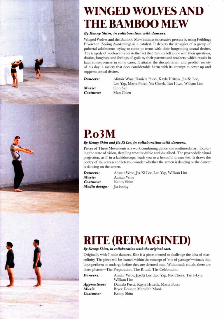 2018 Triple Bill Synopsis Of Performance