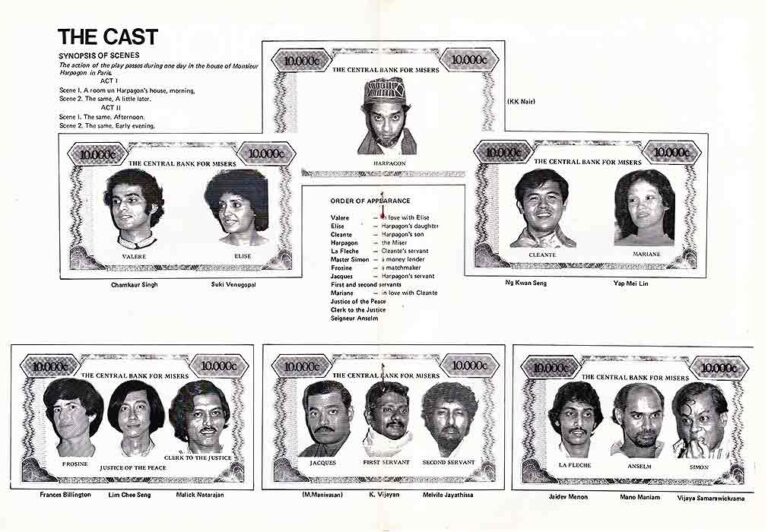 1980, The Miser: The Cast