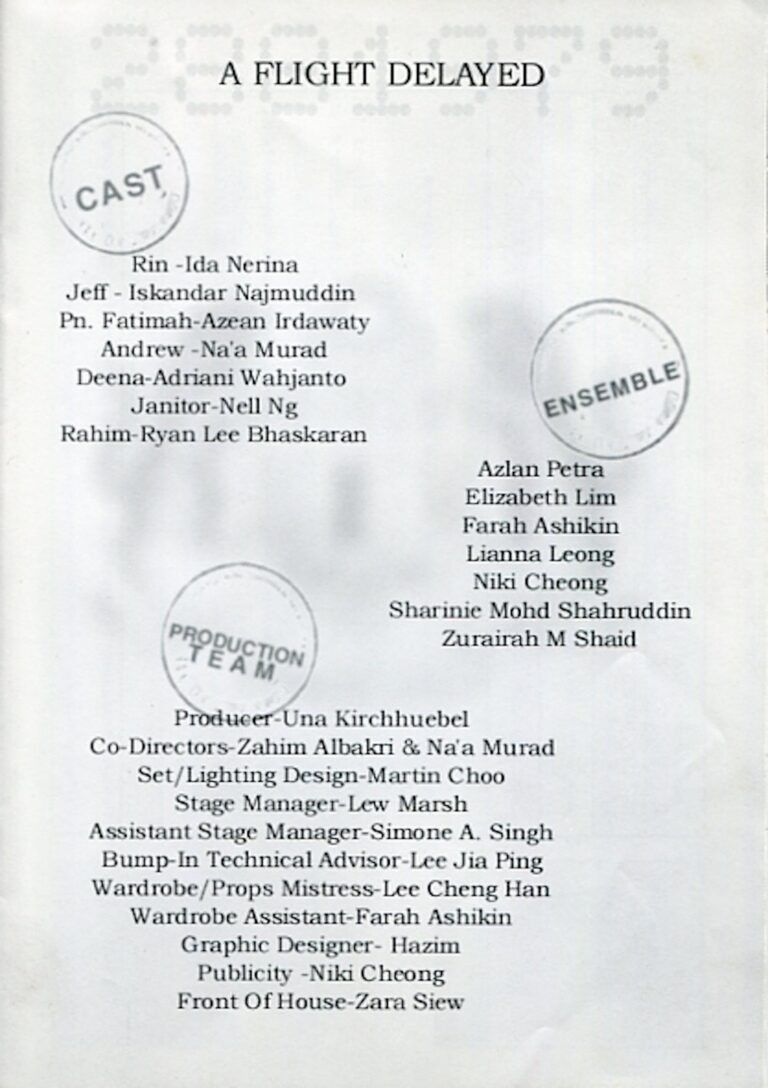 2000 A Flight Delayed Cast and production crew list