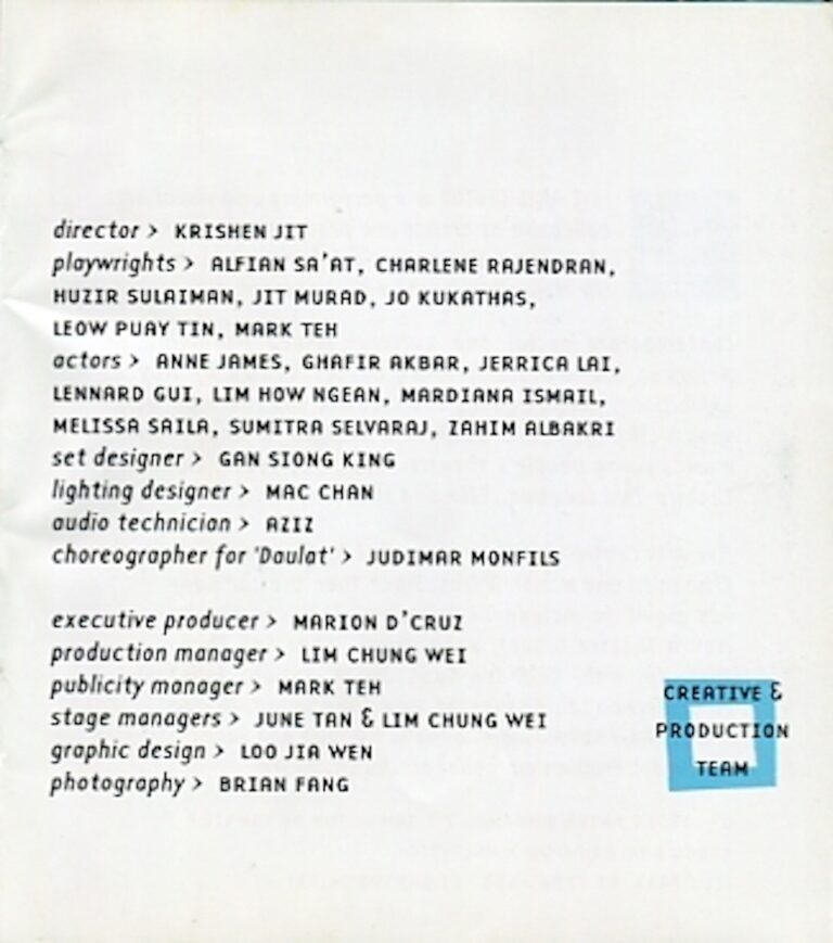 2003 7 Ten Cast and production crew list