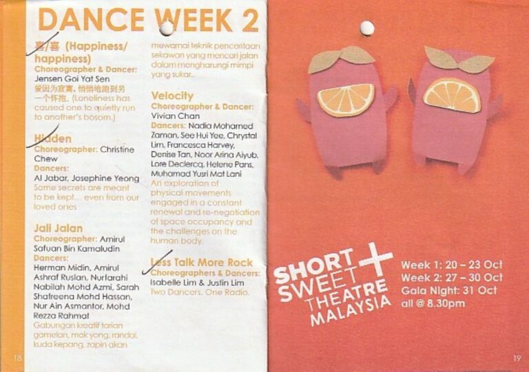 2010 Short + Sweet Synopsis of performance 3