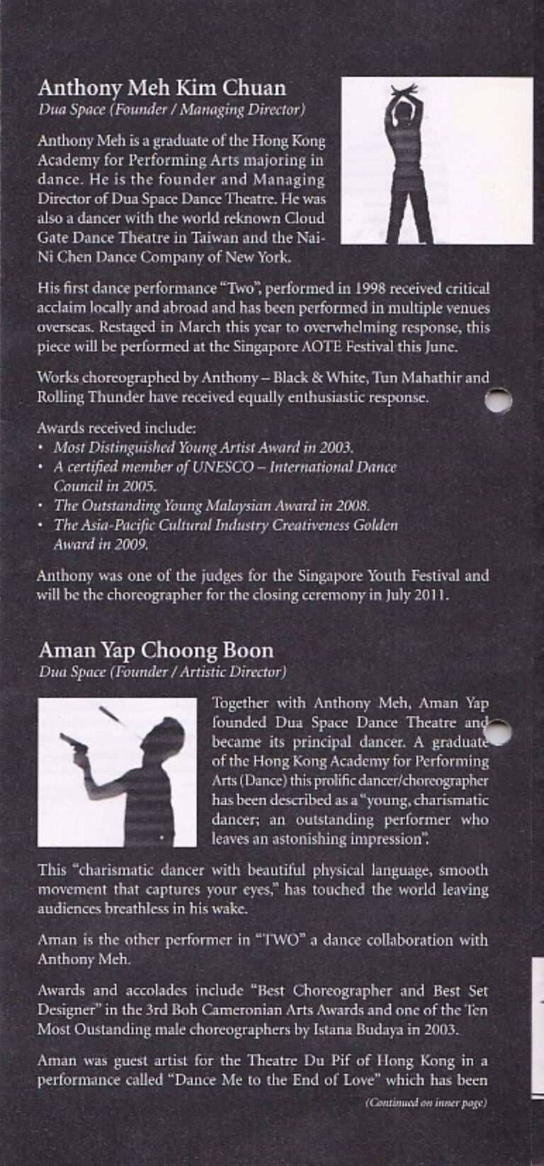 2011 Wayang Director message