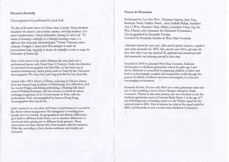 April 2012 Dancebox Synopsis of Performances 1