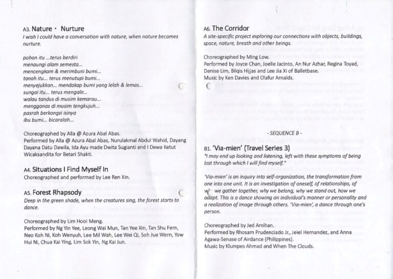 2016 Dancing in Place-Rimbun Dahan Synopsis of performances 02