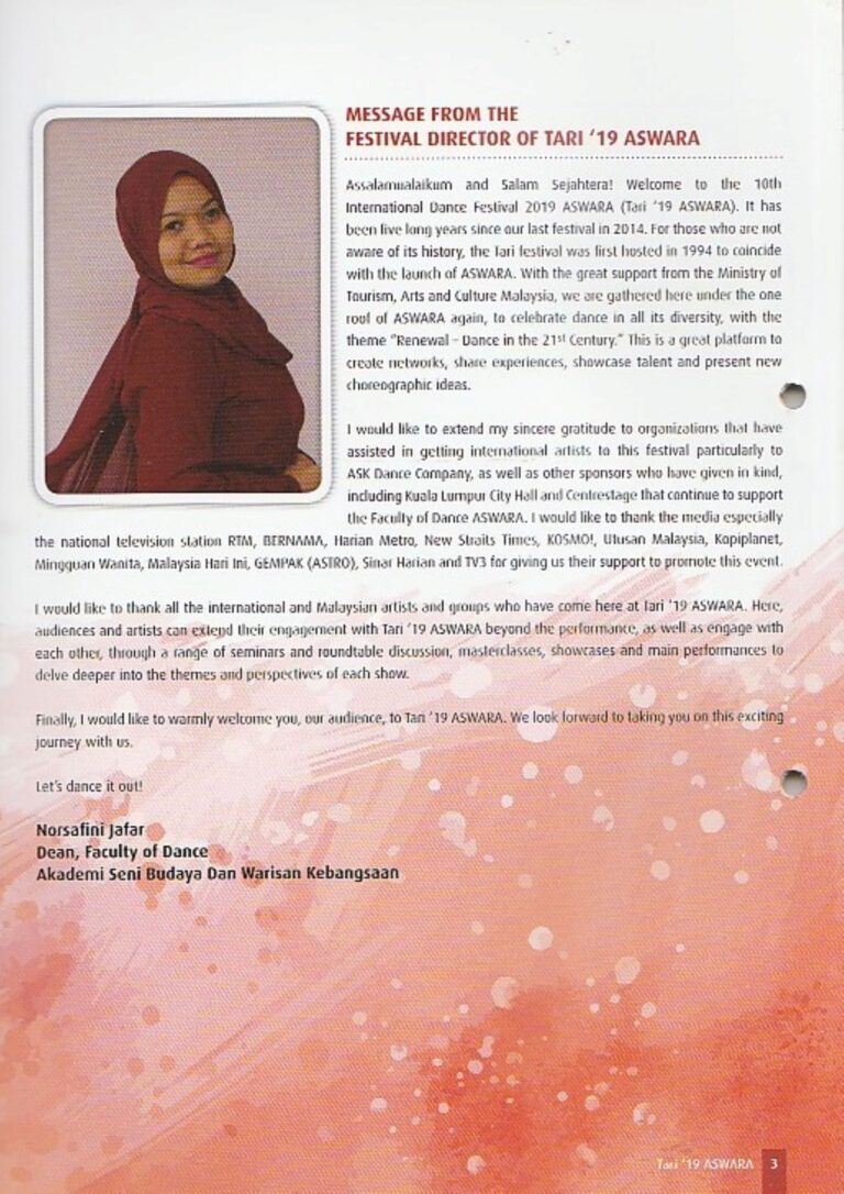 2019 Tari '19 Aswara Director Massage