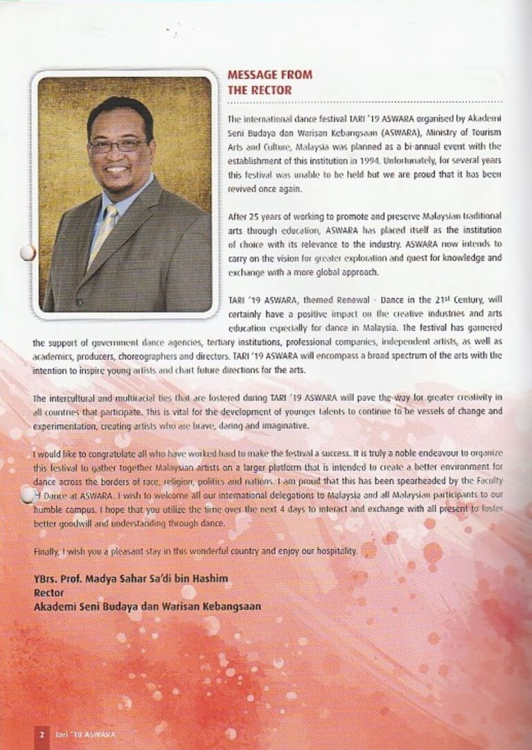 2019 Tari '19 Aswara Rector Massage