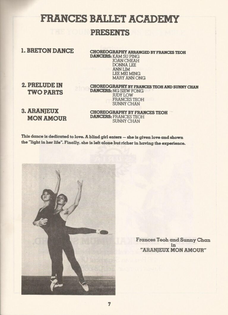 1978 Malam Varia Dance program 1
