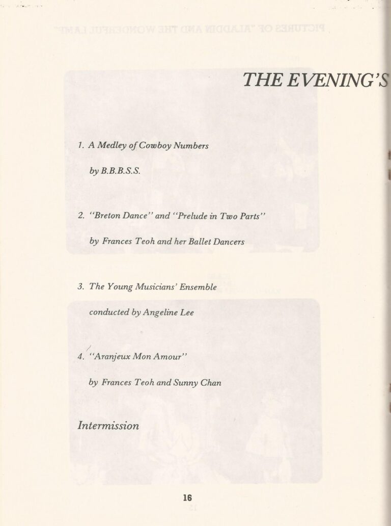 1978 Malam Varia Program list 1