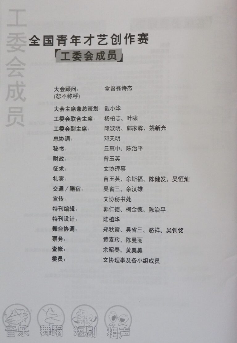 2000 Pertandingan Bakat Belia Production team Cover