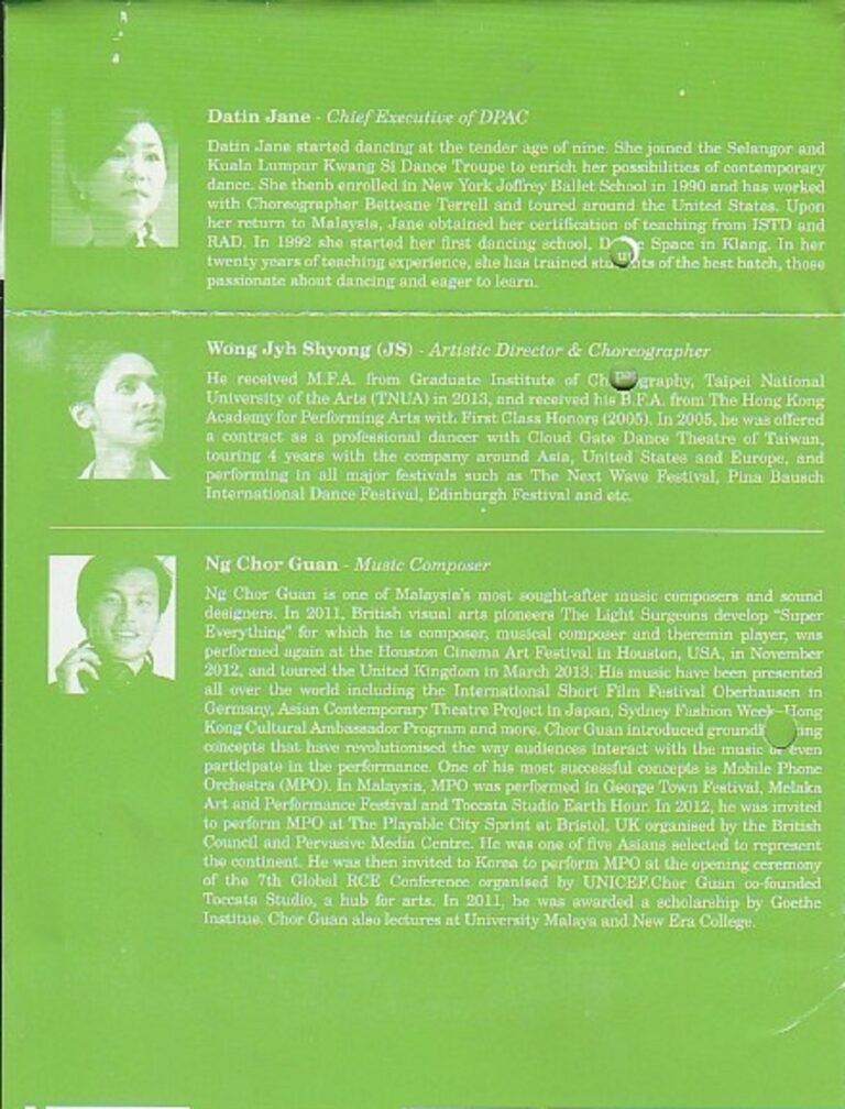 2013 In A Space of Time Director Message