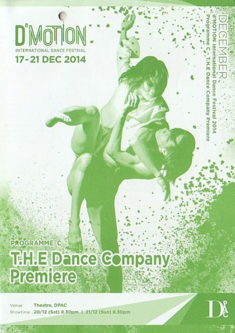 2014 DMotion Programme C T.H.E Dance Company Premiere Cover